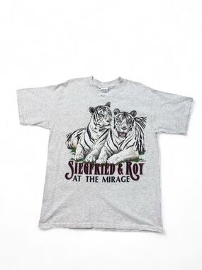 Vintage 90s habitat Siegfried & Roy the mirage Las Vegas tee grey L men